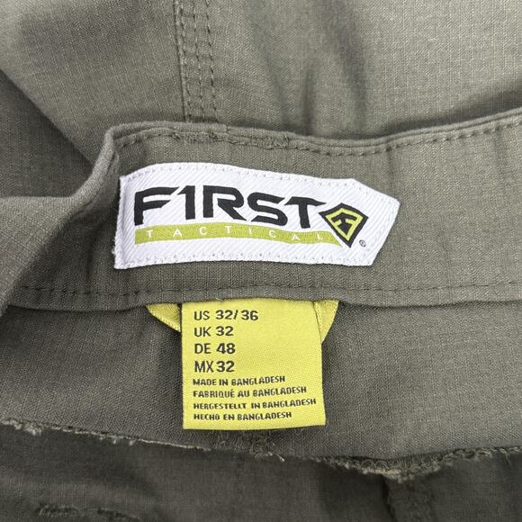 First Tactical Pants Mens 32x36 Green Cargo Ripstop Tactical Work Duty Outdoor - Picture 4 of 7